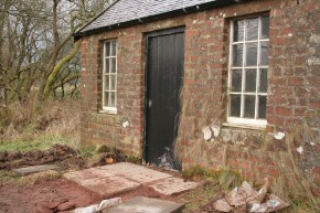 Picture of clearance work at Drumore Pond, December 2009, 27KB